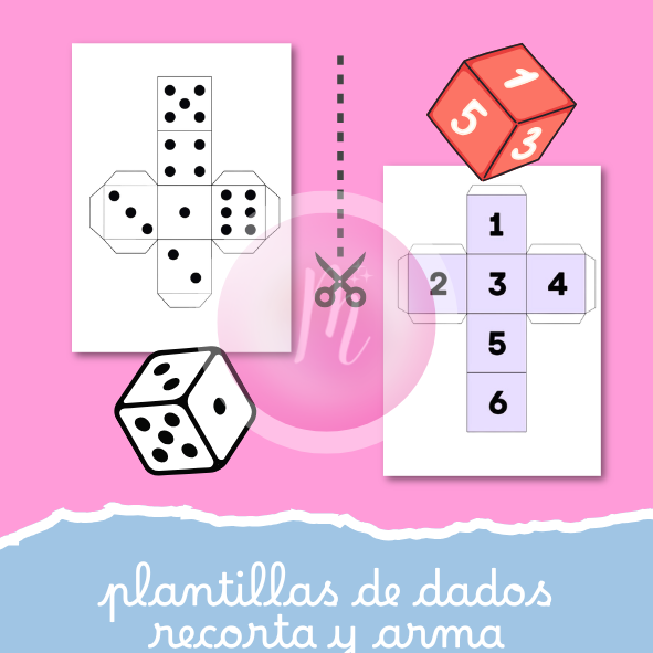 kit matemático  – animales, fichas y dados imprimibles