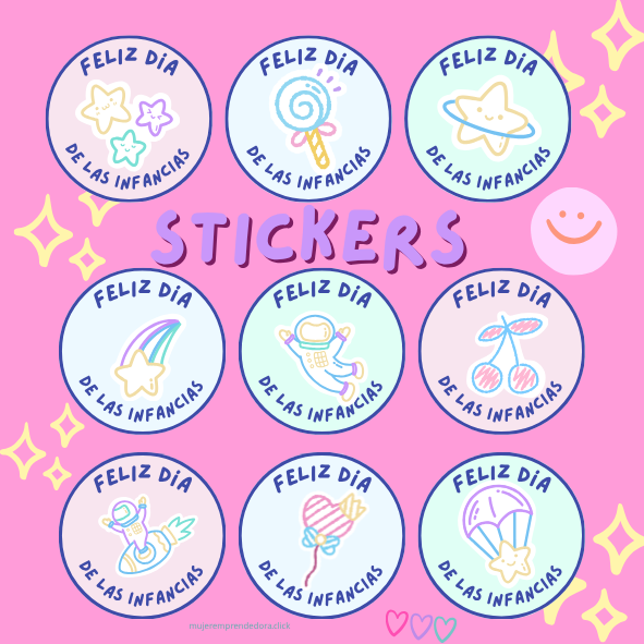 BANNERS TIENDA infancia (4) 21 Diseños de Stickers para el Día de las Infancias | Archivo Digital PDF